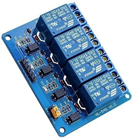 4 channel 5V relay module low trigger with optocoupler
